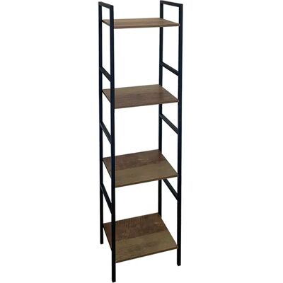 Acomoda Textil – Estantería Librería para Almacenamiento de Acero Negro Y Madera. Mueble Organizador para Salón y Dormitorio Fácil Montaje. (4 Estantes, 106,5X29,5x23,5 cm) Acomoda Textil – Estantería Librería para Almacenamiento de Acero Negro Y Madera. Mueble Organizador para Salón y Dormitorio Fácil Montaje. (4 Estantes, 106,5X29,5x23,5 cm)