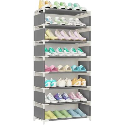 Ninguno Zapatero con cubierta de tela, estantes Organizadores de calzado de 8 niveles, amario estante organizador de zapatos, PARA 24 PARES ZAPATOS sk8 Ninguno Zapatero con cubierta de tela, estantes Organizadores de calzado de 8 niveles, amario estante organizador de zapatos, PARA 24 PARES ZAPATOS sk8
