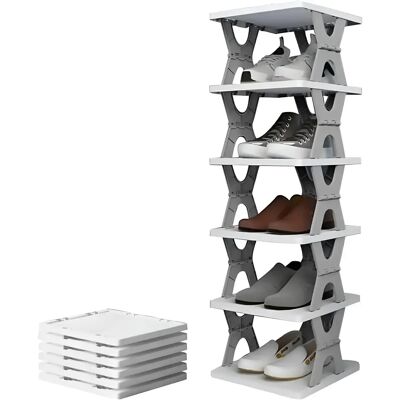 Ninguno JUPPLIES Zapatero Estrecho Vertical Plegable con Estanterías para Zapatos - Zapatero Armario Organizador Alto - Estantería para Zapatos Apilable con Niveles Ajustables - Zapatero Plegable Ninguno JUPPLIES Zapatero Estrecho Vertical Plegable con Estanterías para Zapatos - Zapatero Armario Organizador Alto - Estantería para Zapatos Apilable con Niveles Ajustables - Zapatero Plegable