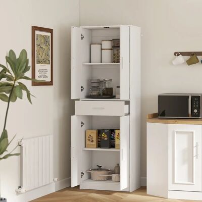 Mueble de cocina tipo buffet HOMCOM, mueble de comedor de estilo moderno con armarios con puertas, estantes ajustables y cajón, muebles d Mueble de cocina tipo buffet HOMCOM, mueble de comedor de estilo moderno con armarios con puertas, estantes ajustables y cajón, muebles d