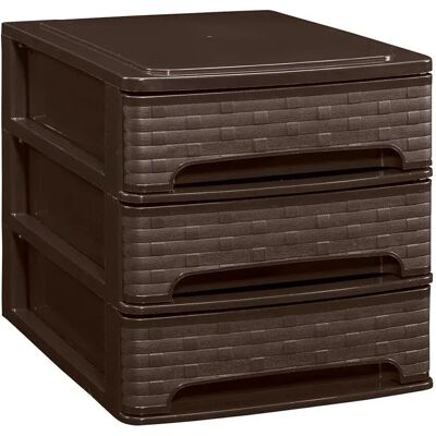 Ninguno Maxia Market Cajonera de Plástico Stylo Blanco Linea / Wengué Decoración Bambú Hogar Oficina Ninguno Maxia Market Cajonera de Plástico Stylo Blanco Linea / Wengué Decoración Bambú Hogar Oficina
