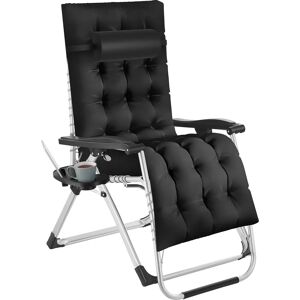 Tectake - Tumbona CLOUD plegable y ajustable sin niveles, Súper cómoda con tejido de textileno transpirable, Un cabezal y un cojín reclinable muy gruesos y extraíbles, Respaldo y reposapiés ajustables Tectake - Tumbona CLOUD plegable y ajustable sin niveles, Súper cómoda con tejido de textileno transpirable, Un cabezal y un cojín reclinable muy gruesos y extraíbles, Respaldo y reposapiés ajustables