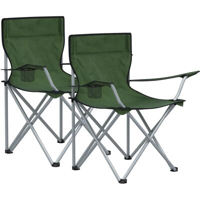 SONGMICS Sillas de Camping, Juego de 2 Sillas de Exterior, Apoyabrazos, Bolsillo para Tazas, Portátil, Plegable, Carga de 120 kg, Acampada, Jardín, Pesca, Playa, Terraza, Verde Militar/Gris SONGMICS Sillas de Camping, Juego de 2 Sillas de Exterior, Apoyabrazos, Bolsillo para Tazas, Portátil, Plegable, Carga de 120 kg, Acampada, Jardín, Pesca, Playa, Terraza, Verde Militar/Gris
