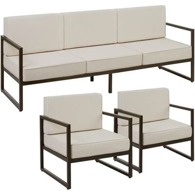 Tectake - Conjunto de salón de jardín COMOSA acolchado XXL, Conjunto de salón acogedor compuesto distintas partes, Máximo confort gracias a los cojines de asiento y respaldo ultragruesos, Estructuras Tectake - Conjunto de salón de jardín COMOSA acolchado XXL, Conjunto de salón acogedor compuesto distintas partes, Máximo confort gracias a los cojines de asiento y respaldo ultragruesos, Estructuras