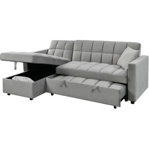 Saldosystocks Kris 210cm Sofá Cama Chaise Longue Gris - Sofá Cama Chaise Lounge Saldosystocks Kris 210cm Sofá Cama Chaise Longue Gris - Sofá Cama Chaise Lounge