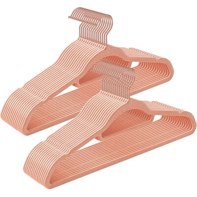 SONGMICS Percha de Terciopelo, Juego de 30, Antideslizantes, con Barra Corbata y Gancho Oro Rosa, 0,6 cm Espesor, Ahorra Espacio, 43,5 cm Largo, para Abrigo Vestido Pantalón, Rosa Claro/Negro/Blanco SONGMICS Percha de Terciopelo, Juego de 30, Antideslizantes, con Barra Corbata y Gancho Oro Rosa, 0,6 cm Espesor, Ahorra Espacio, 43,5 cm Largo, para Abrigo Vestido Pantalón, Rosa Claro/Negro/Blanco