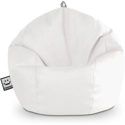 Ninguno Puff Pelota Polipiel Blanco HAPPERS - Cómodo, ligero y resistente. Make it Happers® Ninguno Puff Pelota Polipiel Blanco HAPPERS - Cómodo, ligero y resistente. Make it Happers®