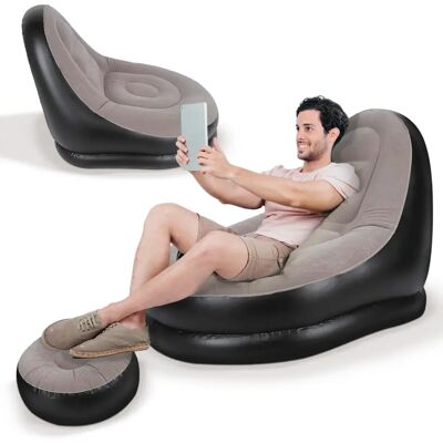 Ninguno JUPPLIES Sofa Hinchable Aterciopelado Plegable para Interiores y Exteriores - Sillon Hinchable Estilo Puff con Superficie Suave y Amplio Asiento Ninguno JUPPLIES Sofa Hinchable Aterciopelado Plegable para Interiores y Exteriores - Sillon Hinchable Estilo Puff con Superficie Suave y Amplio Asiento