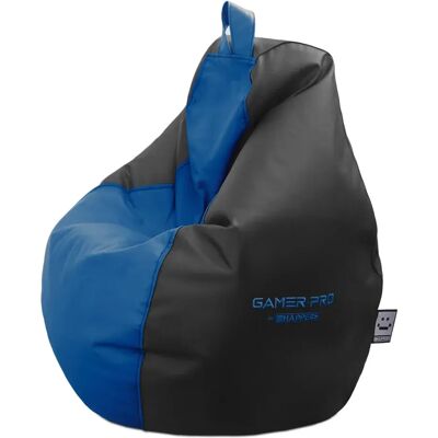 Ninguno HAPPERS Puff Gamer PRO Polipiel Azul XXL Ergonómico con Respaldo Alto Ninguno HAPPERS Puff Gamer PRO Polipiel Azul XXL Ergonómico con Respaldo Alto