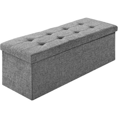Tectake - Banco-arcón plegable con compartimiento de almacenaje rectangular 110 x 38 x 38 cm, Asiento estable, Plegable y compacto, Mucho espacio de almacenamiento en el interior Tectake - Banco-arcón plegable con compartimiento de almacenaje rectangular 110 x 38 x 38 cm, Asiento estable, Plegable y compacto, Mucho espacio de almacenamiento en el interior
