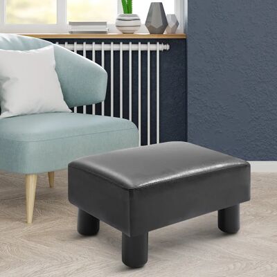 HOMCOM Estilo clásico negro reposapiés - Asiento adicional HOMCOM Estilo clásico negro reposapiés - Asiento adicional
