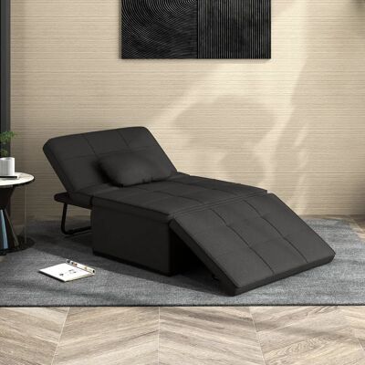 Homcom Sofá Cama Plegable 3 en 1 con Tapizado de Lino Homcom Sofá Cama Plegable 3 en 1 con Tapizado de Lino