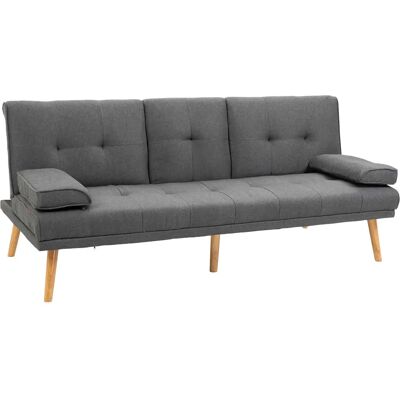 Sofá Cama Homcom 3 Plazas Plegable con Respaldo Ajustable - Diseño Escandinavo Sofá Cama Homcom 3 Plazas Plegable con Respaldo Ajustable - Diseño Escandinavo