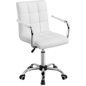 Ninguno SILLA DE OFICINA GIRATORIA AJUSTABLE CON REPOSABRAZOS,SILLA DE ESCRITORIO ACOLCHADA DE PIEL SINTETICA PARA EL ESTUDIO DE OFICINA EN CASA, Ninguno SILLA DE OFICINA GIRATORIA AJUSTABLE CON REPOSABRAZOS,SILLA DE ESCRITORIO ACOLCHADA DE PIEL SINTETICA PARA EL ESTUDIO DE OFICINA EN CASA,