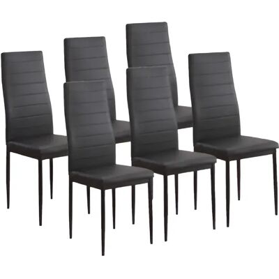 NONE Juego de 6 sillas Emi- tapizadas en polipiel. Varios colores - patas metálicas color negro. NONE Juego de 6 sillas Emi- tapizadas en polipiel. Varios colores - patas metálicas color negro.