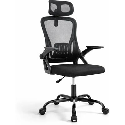 T-LoVendo Silla de Oficina Escritorio o Estudio Ergonómica con Ruedas Reposacabezas y Reposabrazos Ajustables Soporte Lumbar Respaldo de Malla Transpirable Altura Regulable Ideal casa o Trabajo T-LoVendo Silla de Oficina Escritorio o Estudio Ergonómica con Ruedas Reposacabezas y Reposabrazos Ajustables Soporte Lumbar Respaldo de Malla Transpirable Altura Regulable Ideal casa o Trabajo