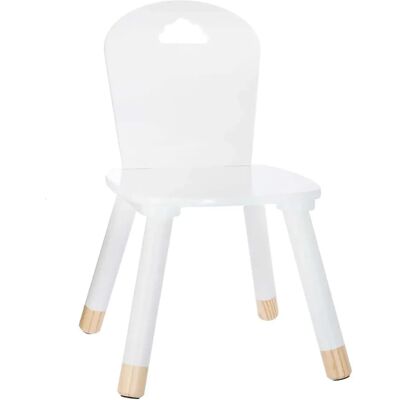 Ninguno Atmosphera Silla Infantil Blanca Decorativa MDF 28x50x28cm Diseño Bonito Ninguno Atmosphera Silla Infantil Blanca Decorativa MDF 28x50x28cm Diseño Bonito