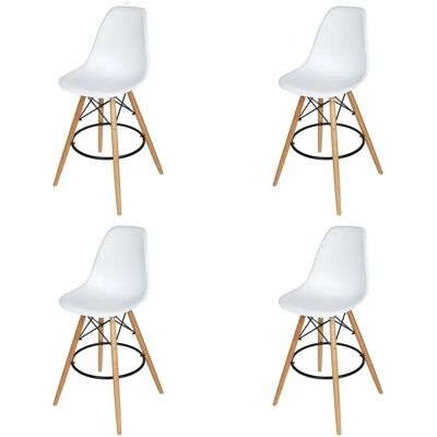 Ninguno PACK 4 Silla de Bar alta ,TABURETE alto asiento nórdico moderno, respaldo de moda, silla de Bar con patas de MADERA de estilo nordic,sillas de comedor mueble estilo nórdico medieval, para Ninguno PACK 4 Silla de Bar alta ,TABURETE alto asiento nórdico moderno, respaldo de moda, silla de Bar con patas de MADERA de estilo nordic,sillas de comedor mueble estilo nórdico medieval, para