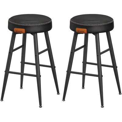 VASAGLE EKHO Colección - Juego de 2 Taburetes de Bar, Taburete Cocina, Taburete Desayuno, Cuero Sintético con Costuras, Moderno Siglo Medio, 63 cm Alto, Silla Comedor, Fácil Montaje, Negro Tinta/Verde VASAGLE EKHO Colección - Juego de 2 Taburetes de Bar, Taburete Cocina, Taburete Desayuno, Cuero Sintético con Costuras, Moderno Siglo Medio, 63 cm Alto, Silla Comedor, Fácil Montaje, Negro Tinta/Verde