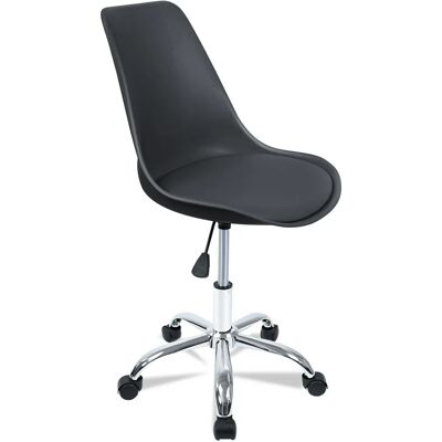 NONE T-LoVendo Silla de Escritorio para Oficina Estudio Comedor Ergonómica con Ruedas Altura Ajustable Sin Reposabrazos NONE T-LoVendo Silla de Escritorio para Oficina Estudio Comedor Ergonómica con Ruedas Altura Ajustable Sin Reposabrazos