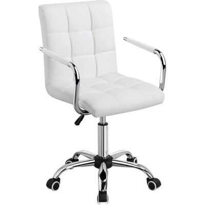 NONE SILLA DE OFICINA GIRATORIA AJUSTABLE CON REPOSABRAZOS,SILLA DE ESCRITORIO ACOLCHADA DE PIEL SINTETICA PARA EL ESTUDIO DE OFICINA EN CASA, NONE SILLA DE OFICINA GIRATORIA AJUSTABLE CON REPOSABRAZOS,SILLA DE ESCRITORIO ACOLCHADA DE PIEL SINTETICA PARA EL ESTUDIO DE OFICINA EN CASA,