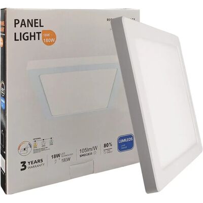 FACTORLED - Plafón LED cuadrado - Blanco - Empotrable - Lámpara de techo FACTORLED - Plafón LED cuadrado - Blanco - Empotrable - Lámpara de techo