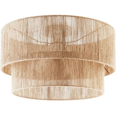 Tectake - Lámpara de techo Lignea Lux, Yute con estilo boho, 40 W, 40 x 25 cm, Bombillas E27, Estructura de acero, Pantalla de yute natural, Lámpara para salón o recibidor, Diseño atemporal, Tectake - Lámpara de techo Lignea Lux, Yute con estilo boho, 40 W, 40 x 25 cm, Bombillas E27, Estructura de acero, Pantalla de yute natural, Lámpara para salón o recibidor, Diseño atemporal,