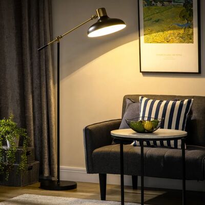 HOMCOM - Stehlampe höhenverstellbare Bogenlampe - Schwarz - E27-Sockel - Floor lamp HOMCOM - Stehlampe höhenverstellbare Bogenlampe - Schwarz - E27-Sockel - Floor lamp