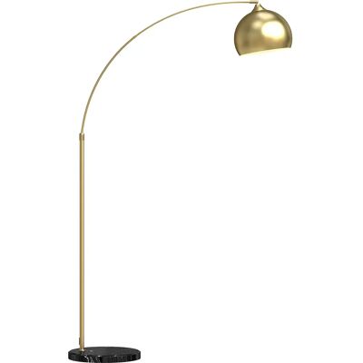 HOMCOM Lámpara de Pie Arco Moderna, Lámpara de Lectura de Pie 40 W para Bombilla E27 con Altura y Longitud Ajustable, Interrupto HOMCOM Lámpara de Pie Arco Moderna, Lámpara de Lectura de Pie 40 W para Bombilla E27 con Altura y Longitud Ajustable, Interrupto