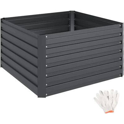 Tectake - Bancal elevado BLOMMA, galvanizado, Huerto elevado ergonómico con gran capacidad, Estructura de acero galvanizado con base abierta, Ideal para verduras, hierbas o flores, diferentes litros y Tectake - Bancal elevado BLOMMA, galvanizado, Huerto elevado ergonómico con gran capacidad, Estructura de acero galvanizado con base abierta, Ideal para verduras, hierbas o flores, diferentes litros y