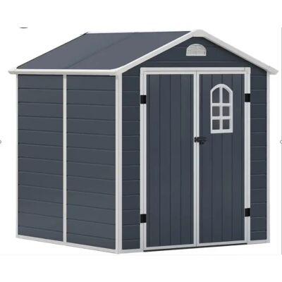 JUJU ORION91oficial® - Caseta Resina Gris con Suelo Cobertizo Jardin ESENTIAL. Medidas: 226x190x192cm GARDEN HOUSE GARAGE 91 - SpazioLuzio JUJU ORION91oficial® - Caseta Resina Gris con Suelo Cobertizo Jardin ESENTIAL. Medidas: 226x190x192cm GARDEN HOUSE GARAGE 91 - SpazioLuzio