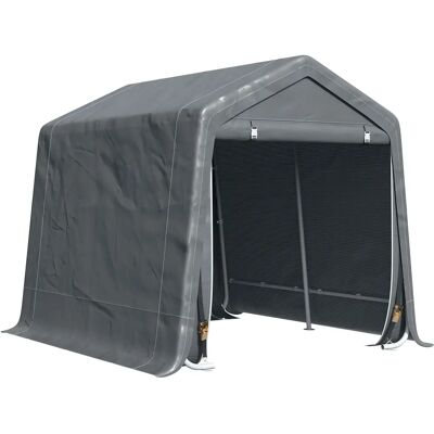 Outsunny Carpa de Jardín Exterior 2,8x2,4x2,4 m con Puertas con Cremallera Gris Outsunny Carpa de Jardín Exterior 2,8x2,4x2,4 m con Puertas con Cremallera Gris