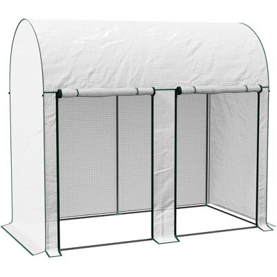 Outsunny Invernadero Pequeño con 2 Puerta con Cremallera 200x100x178 cm Blanco Outsunny Invernadero Pequeño con 2 Puerta con Cremallera 200x100x178 cm Blanco