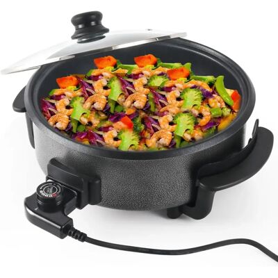 NONE Pizza Pan Electrica 36cm, 40cm Sartén Eléctrica Calienta Super Rapida Súper Pizza Pan, Paellera Electrica 1500W Max. 240° C Temperatura Regulable Ajustable, Antiadherentes NONE Pizza Pan Electrica 36cm, 40cm Sartén Eléctrica Calienta Super Rapida Súper Pizza Pan, Paellera Electrica 1500W Max. 240° C Temperatura Regulable Ajustable, Antiadherentes