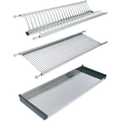 NONE Escurreplatos y Escurrevasos ECO Eire M700 para Armario de Cocina de 700 mm, fabricado en acero inoxidable AISI 304, con varillas laterales regulables y bandeja integrada, ideal para módulos de 625 mm NONE Escurreplatos y Escurrevasos ECO Eire M700 para Armario de Cocina de 700 mm, fabricado en acero inoxidable AISI 304, con varillas laterales regulables y bandeja integrada, ideal para módulos de 625 mm