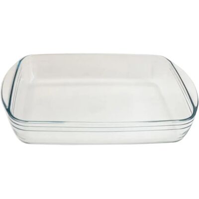 ACAN Tradineur - Fuente para horno rectangular - Fabricado en Vidrio - Apto para horno, microondas, congelador y lavavajillas - 3,6 Litros - 6,5 x 39 x 24 cm ACAN Tradineur - Fuente para horno rectangular - Fabricado en Vidrio - Apto para horno, microondas, congelador y lavavajillas - 3,6 Litros - 6,5 x 39 x 24 cm
