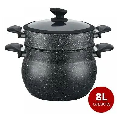 Cheffinger CF-COUS8 - Olla de cuscús con revestimiento de mármol de 8L Cheffinger CF-COUS8 - Olla de cuscús con revestimiento de mármol de 8L