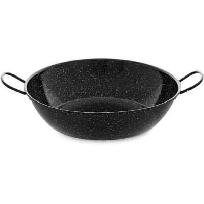 Ninguno UD - Paellera Honda de Acero Esmaltado Vitrificado – Variedad de Tamaños Compatible con Todo Tipo de Fuego Ninguno UD - Paellera Honda de Acero Esmaltado Vitrificado – Variedad de Tamaños Compatible con Todo Tipo de Fuego