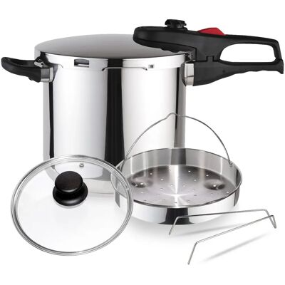 Ninguno Magefesa Practika Plus - Pack Exclusivo Olla Express Rápida + Cestillo + Tapa de Cristal , Acero Inoxidable 18/10, Sensor de Presión, Inducción Ninguno Magefesa Practika Plus - Pack Exclusivo Olla Express Rápida + Cestillo + Tapa de Cristal , Acero Inoxidable 18/10, Sensor de Presión, Inducción
