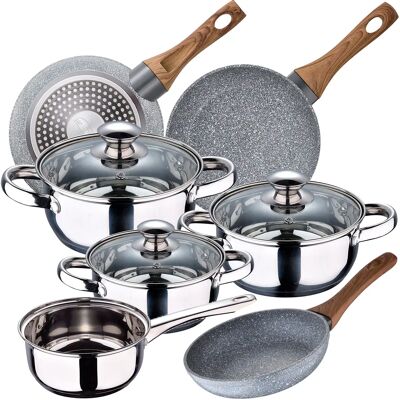 Ninguno Batería de Cocina 7 Piezas San Ignacio Faro Acero Inoxidable y Sartenes Aluminio Forjado Ninguno Batería de Cocina 7 Piezas San Ignacio Faro Acero Inoxidable y Sartenes Aluminio Forjado