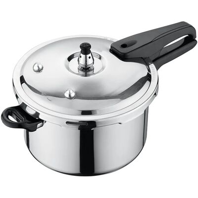Ninguno Olla A Presión de Acero Inoxidable, Apta para inducción, 5 Litros, Plisado Ninguno Olla A Presión de Acero Inoxidable, Apta para inducción, 5 Litros, Plisado