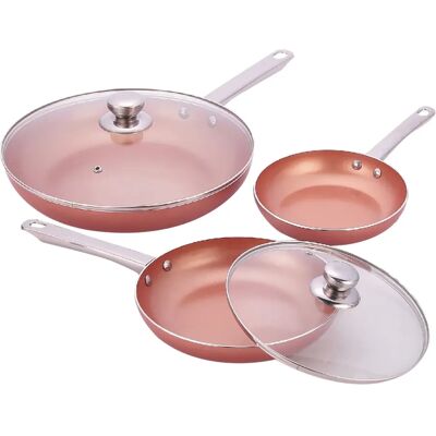 Set de 3 Sartenes Santa Lucia Copper - Antiadherentes Set de 3 Sartenes Santa Lucia Copper - Antiadherentes