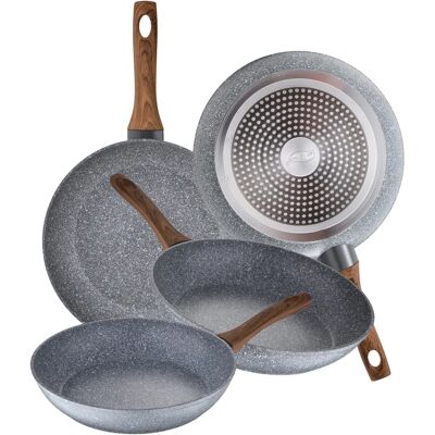 Ninguno Set 4 sartenes Ø20 Ø24 Ø26 y Ø28 Daimiel, aluminio forjado, inducción - SAN IGNACIO Ninguno Set 4 sartenes Ø20 Ø24 Ø26 y Ø28 Daimiel, aluminio forjado, inducción - SAN IGNACIO
