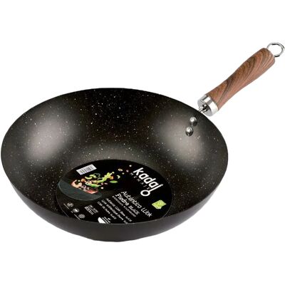 Ninguno Sartén Wok Piedra Black antiadherente Kadal Menaje para hacer comida china 24 , 30 cm Ninguno Sartén Wok Piedra Black antiadherente Kadal Menaje para hacer comida china 24 , 30 cm