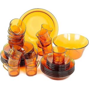 Duralex - Set Completo de Vajilla de Vidrio Templado 44 Piezas: Incluye 1 Plato Redondo Profundo (28 cm), 1 Ensaladera (23 cm), 6 Bowls Pequeños (10,5 cm), 6 Platos Hondos (19,5 cm), 6 Platos de Duralex - Set Completo de Vajilla de Vidrio Templado 44 Piezas: Incluye 1 Plato Redondo Profundo (28 cm), 1 Ensaladera (23 cm), 6 Bowls Pequeños (10,5 cm), 6 Platos Hondos (19,5 cm), 6 Platos de