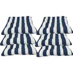 REINO MANSIDI Pack de 2 Cojines para Sillas Acolchados de Rayas 40 X 40 Cm Relleno de Algodón 5cm de Altura REINO MANSIDI Pack de 2 Cojines para Sillas Acolchados de Rayas 40 X 40 Cm Relleno de Algodón 5cm de Altura