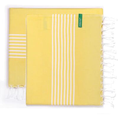 Ninguno Set 2 toallas benetton hamman 80x165cm 170gsm 100% algodon amarillo CASA BENETTON Ninguno Set 2 toallas benetton hamman 80x165cm 170gsm 100% algodon amarillo CASA BENETTON