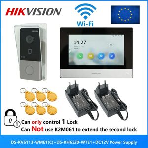 Ninguno KIT de videoportero multilingüe HIKVISION DS-KIS603-P(C), incluye DS-KV6113-WPE1(C) y DS-KH6320-WTE1 y fuente de alimentación, compatible con poe Ninguno KIT de videoportero multilingüe HIKVISION DS-KIS603-P(C), incluye DS-KV6113-WPE1(C) y DS-KH6320-WTE1 y fuente de alimentación, compatible con poe