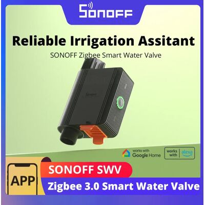 SONOFF-Válvula de agua inteligente SWV Zigbee IP55, riego automático, fácil instalación, Control remoto, horario a través de eWeLink, Alexa y Google SONOFF-Válvula de agua inteligente SWV Zigbee IP55, riego automático, fácil instalación, Control remoto, horario a través de eWeLink, Alexa y Google