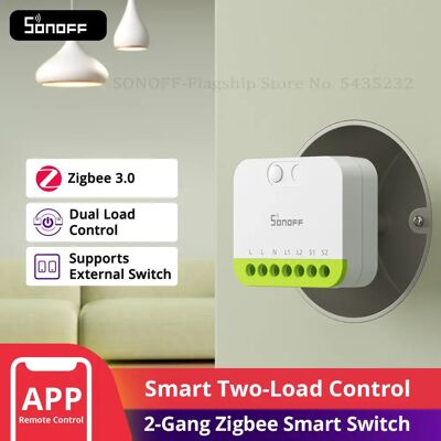 SONOFF MINI-ZB2GS MINI DUO interruptor inteligente Zigbee de 2 entradas Control de carga Dual Zigbee 3,0 señal de compatibilidad con múltiples concentradores Zigbee SONOFF MINI-ZB2GS MINI DUO interruptor inteligente Zigbee de 2 entradas Control de carga Dual Zigbee 3,0 señal de compatibilidad con múltiples concentradores Zigbee